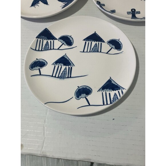 3 Trish Richman At Home International “By The Sea “ 8" Salad Plates vintage - Picture 4 of 14